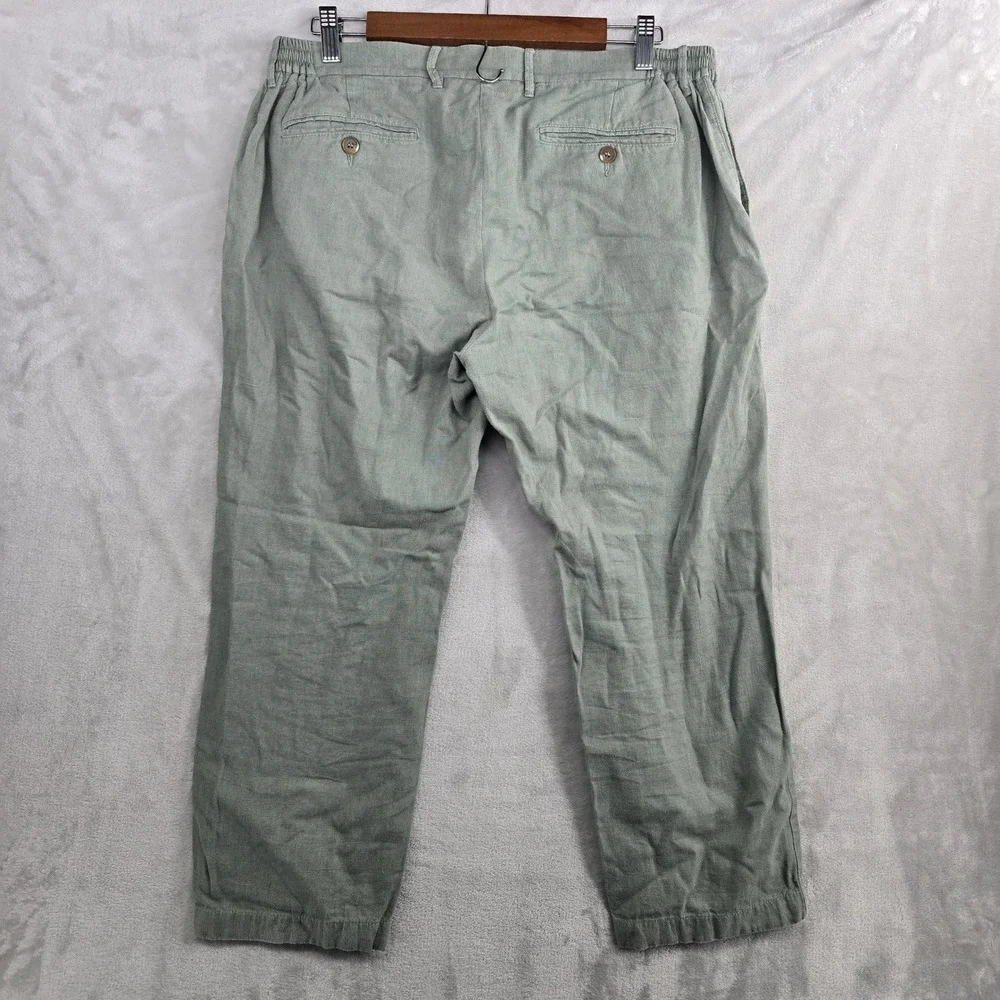 MR MARVIS The Linens Mens Green Drawstring Casual‎ Pants 36x24